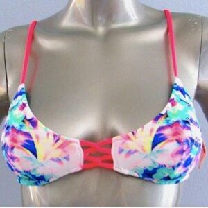 Victorias Secret Nwt Pineapple Jungle Strappy Bralette Bikini Top Small S